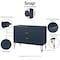 Manhattan Comfort 2-Piece DUMBO Standard 3-Drawer Dresser and DUMBO 2.0 Nightstand in Midnight Blue 2-DB02-MB - alternate 3